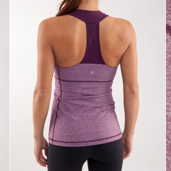 Lululemon Scoop Neck Tank, Sz 8, Heathered Plum. EUC - Picture 2 of 10
